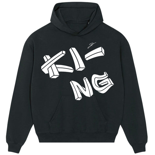 KingCredible 3D-View Heavy Oversized Hoodie - Black