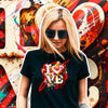 KingCredible LOVE T-Shirt Damen schwarz